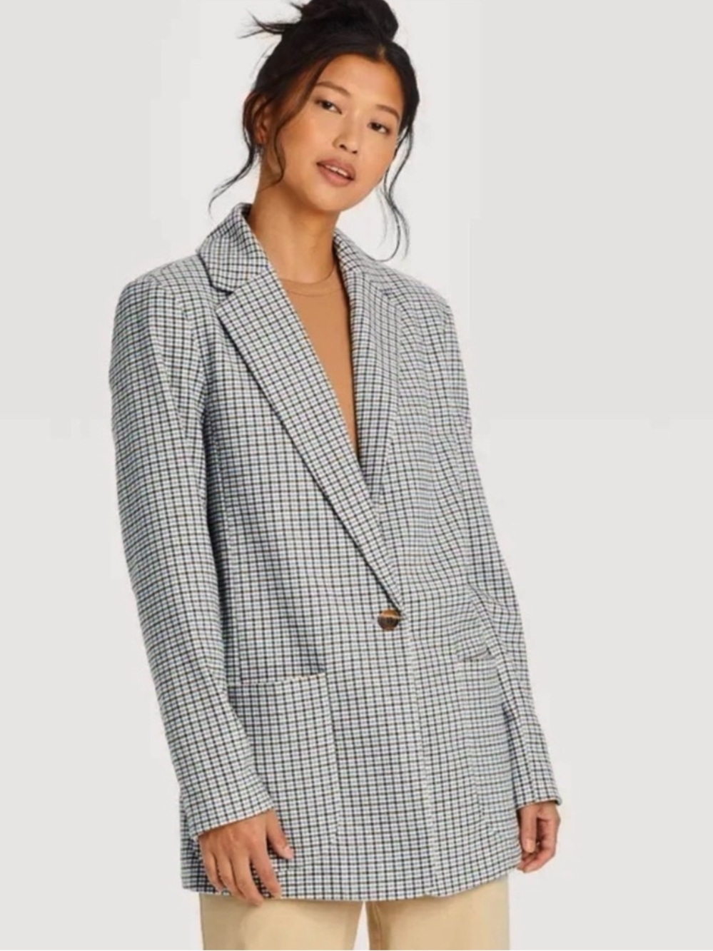 NWOT A New Day Plaid Boyfriend Blazer